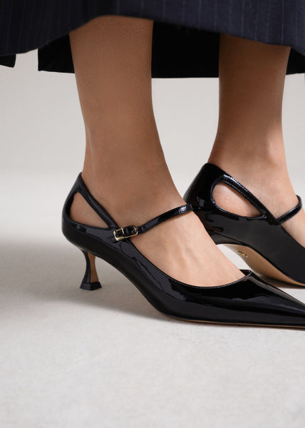 Escarpins cuir noir Lola Cruz