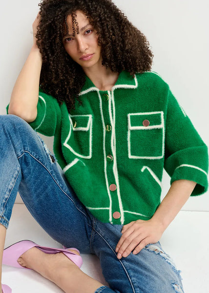 Cardigan Tricot Galena Vert ESSENTIEL