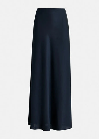 Jupe Maxi Satin Bleu Giada ESSENTIEL