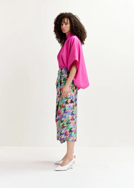 Blouse Oversize à col montant Gravy Fuschia ESSENTIEL